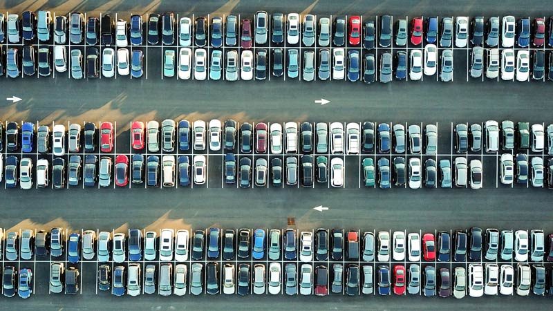 cars parked