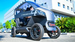 And now ….. the “folding” electric car to address parking issues