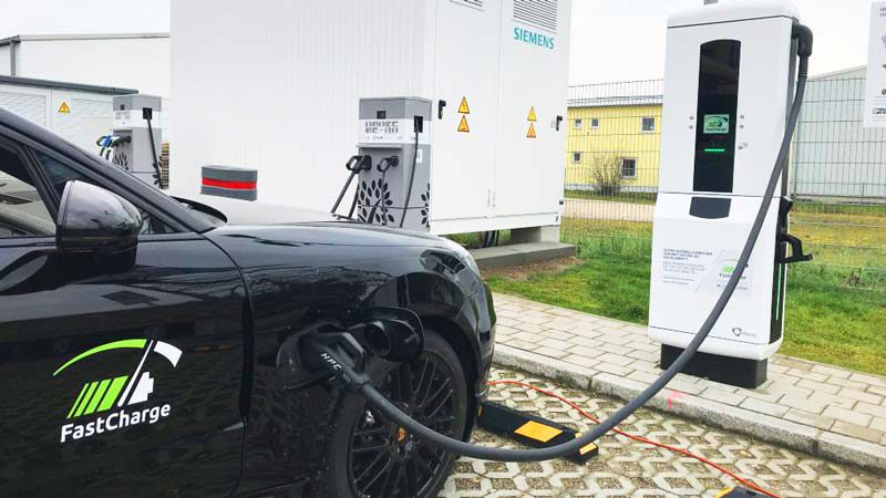 The unknown all-electric Porsche testing ultra fast charging architecture in 2018. Source: Porsche