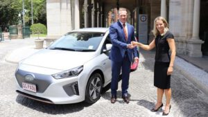 Queensland government take its first delivery of Hyundai Ioniq electric vehicle