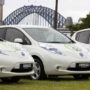 The City of Sydney's fleet of Nissan LEAF EVs. Source: Nissan