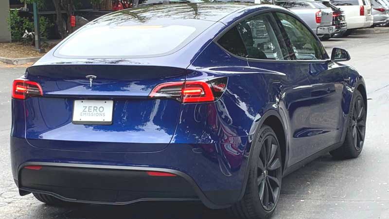 Teslas First Model Y Electric Suv Spotted In The Wild