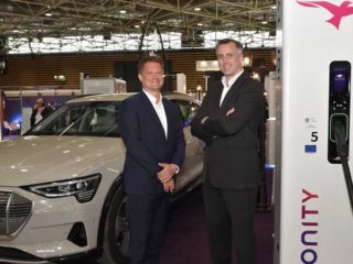 Ionity CEO Michael Hajesch and Tritium CEO David Finn. Supplied