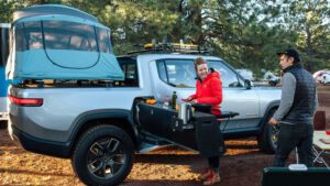 Rivian shows off camp kitchen prototype powered by all-electric ute