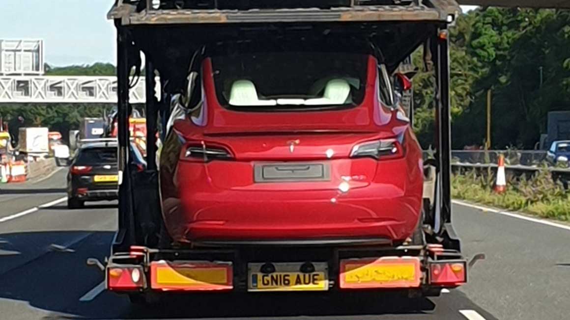 First Batch Of Tesla Model 3s Arrive In The Uk With White