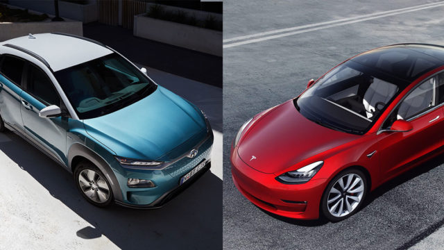 Electric car choice arrives in Australia: Tesla Model 3 vs Hyundai Kona