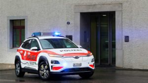 Hyundai Kona Electric takes to streets as Swiss police car