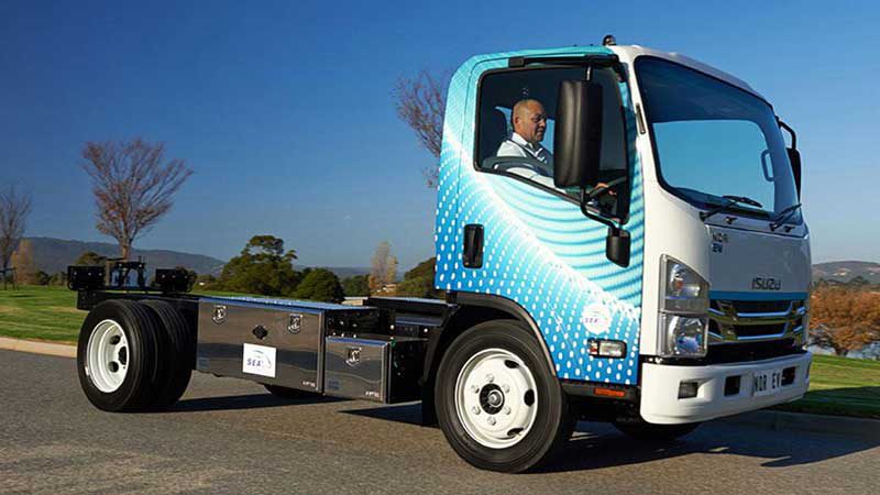 The F Series all-electric truck from SEA Electric. Source: LinkedIn/SEA Electric