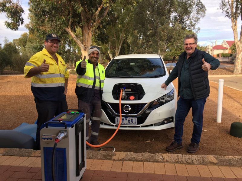 Making friends in Kulin, WA. Supplied