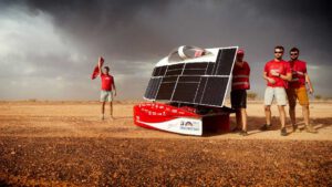 Two solar cars taken out by strong wind gusts in Darwin to Adelaide solar race