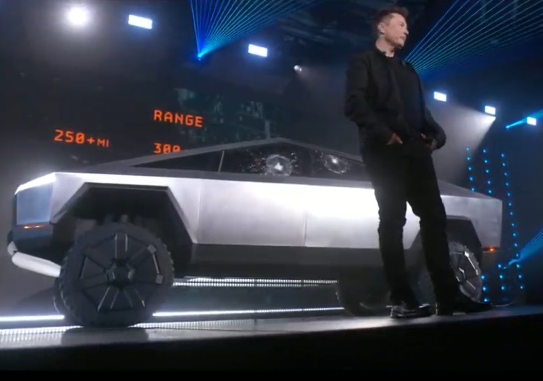 elon musk and cybertruck