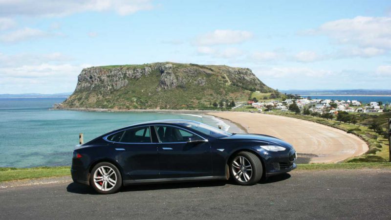 model 2 on electric car road trip