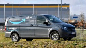Mercedes-Benz electric vans are delivering goods for Amazon in Munich