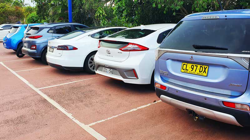 EVs in car park