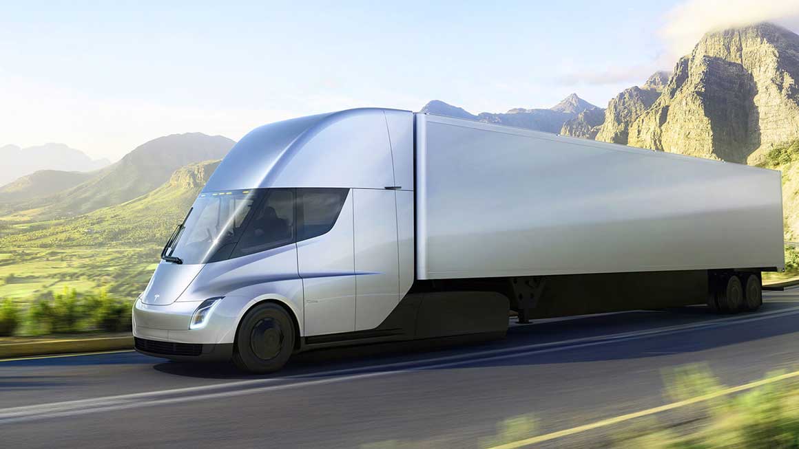 The Tesla Semi electric truck. Source: Tesla