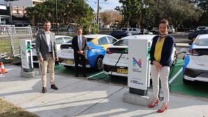Newcastle opens new EV charging stations, Port of Newcastle to turn car fleet electric
