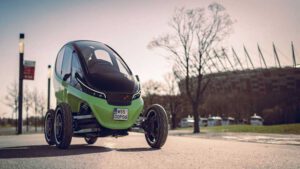 Triggo unveils micro electric car that can adjust its track width