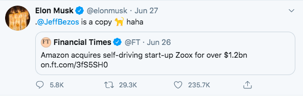 musk tweet bezos