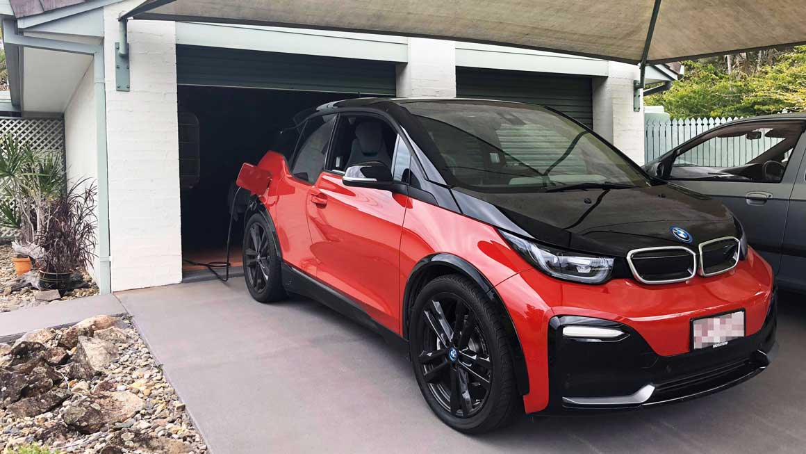BMW i3 charging at home. Courtesy Chris Cathcart