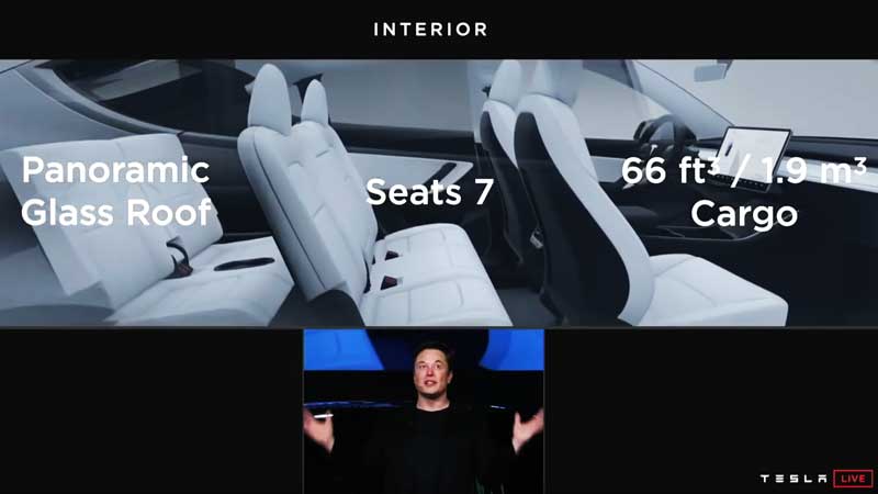 7 seat store tesla y