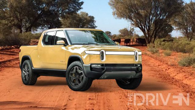 Rivian teases desert yellow electric ute, and it suits Australia