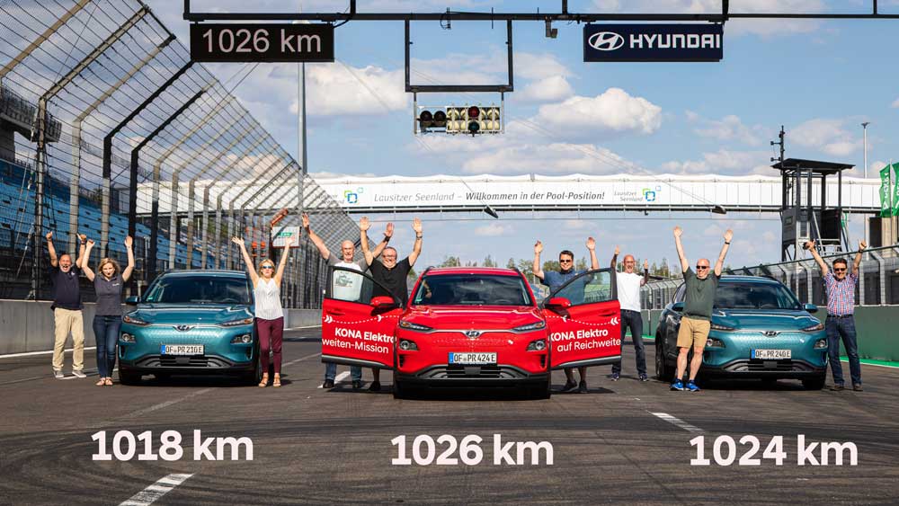 Hyundai kona électrique autonomie de 1000 km