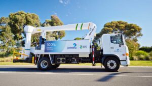 Jemena takes delivery of SEA electric truck with cherry picker platform