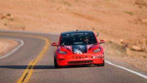 Tesla Model 3 prevails with two hill climb victories after Pikes Peak crash