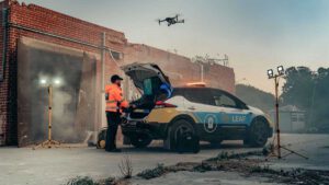 Nissan unveils emergency power concept using electric Leaf as mobile supply