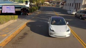 Amazing drone footage captures Tesla’s latest self-driving software