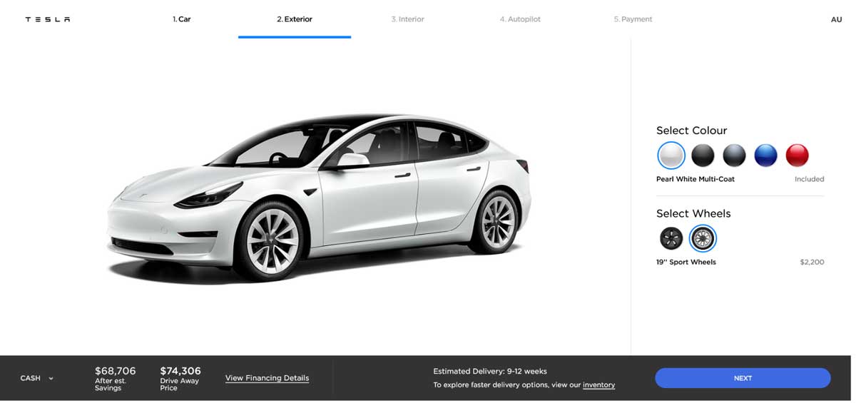 Tesla Model 3 order page update hints at China-made electric car