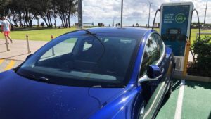 Tesla Model 3 puts Tritium’s new 75kW fast charger to the test