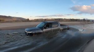 Video: Rivian electric ute smashes through another weekend