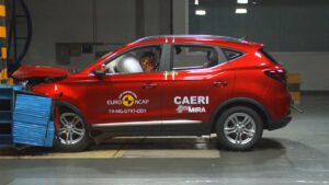 MG electric SUV gets better safety rating than its petrol equivalent