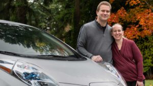 Family celebrates 200,000km milestone in Nissan Leaf – and no petrol bills