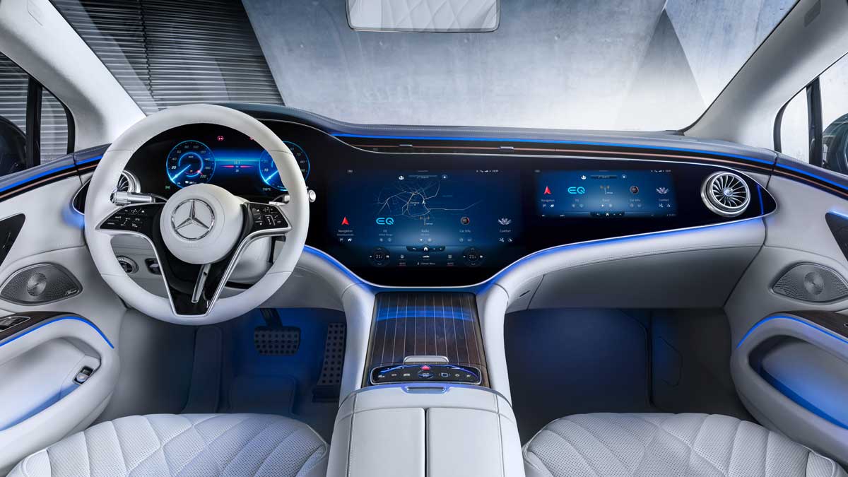 Merced-Benz has finally unveiled its all-electric luxury sedan, the EQS, that promises to challenge not only high-end electric models such as the Tesla Model S, but also its own S-class. The EQS is Daimler's flagship electric model that sits at the top of its EQ series, and notably it makes several claims to position it also at the top of the entire electric vehicle market. Leading this is the fact it has scored a very impressive 0.20 drag coefficient, a score that was also recorded by the solar-powered Lightyear One in 2019 but which is not yet in production. This makes it a sliver more aerodynamic than the refreshed Tesla Model S, which in January recorded a drag coefficient of 0.208 according to Tesla. Other specifications revealed by Daimler on Thursday (Europe time) include a driving range of 770km (WLTP) and power output of 385kW for the mid-range, all-wheel-drive 580 4Matic, and 245kW for the rear-wheel-drive base level 450+ variant . A high-performance variant with up to 560kW power is also in the pipeline. Significantly, it will be available in Australia from late 2021. In Australia, luxury electric sedans are a bit thin on the ground (well, EVs in general are but that fact of course has been covered widely by The Driven elsewhere). In fact, the addition of the EQS will be the second premium electric sedan to hit Australian roads unless you also count the Porsche Taycan. And going by the reception of the $191,000 (base price) Taycan, 250 or so of which have been sold since its recent introduction, the EQS could see an equally warm welcome in an uncrowded high-end segment. This is partly because car importers have preferred to approach the lagging local market by importing mostly smaller (and thus more affordable) hatches and fastbacks such as the Nissan Leaf and Hyundai Ioniq, or ever-popular SUVs in both compact and luxury segments, such as the MG ZS EV or the Audi e-tron. But there are some caveats. Unlike Porsche and Hyundai, Mercedes-Benz is not going down the 800-volt architecture route. However, while the EQS remains at 400 volts Mercedes-Benz says it can be charged at a rate of up to 200 kW on a DC fast charger which is entirely respectable and means it can be recharged from 10-80% in as little as 31 minutes, or 300km range in 15 minutes. At home, work or an AC destination charger it can charge at up to 11 kW. If you want a faster "slow" charge there is an option of 22 kW as an extra, which seems a little strange in the environment of such a luxurious car. The EQS also represents a new era for Mercedes-Benz which says its battery has a 26% higher energy density than that in the EQC, with the largest pack on offer sitting at 107.8kWh usable energy capacity, and 90kWh usable capacity for its "entry-level" 450+ variant. Interestingly, Mercedes-Benz says that Japanese customers will be able to enjoy bidirectional charging. We've reached out to Mercedes Australia to find out if this might be an option in Australia in the future. Mercedes guarantees that within ten years or 250,000km, a remaining capacity of at least 70 percent will be available. The battery management can be updated over-the-air.