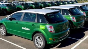 Fleet of BYD e6 electric hatchbacks spotted at Sydney airport
