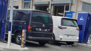 New electric Kombi seen charging ahead of its formal 2022 reveal