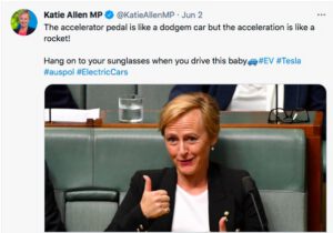 “Like a rocket:” Federal Liberal MP buys herself a Tesla Model 3
