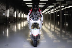 White debuts “world’s fastest electric motorcycle” with massive duct