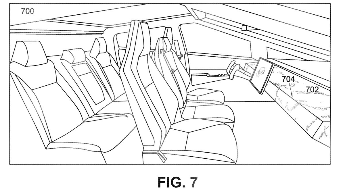 cybertruck glass dashboard patent