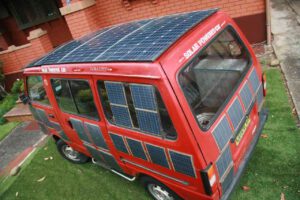 Budget solar electric van that champions re-use, reduce, recycle, and recharge