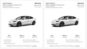 Why is Tesla selling 2021 demo Model 3s with 12% less range?