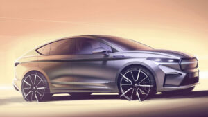 Škoda teases Enyaq iV coupé, hinting at Tesla Model Y rival