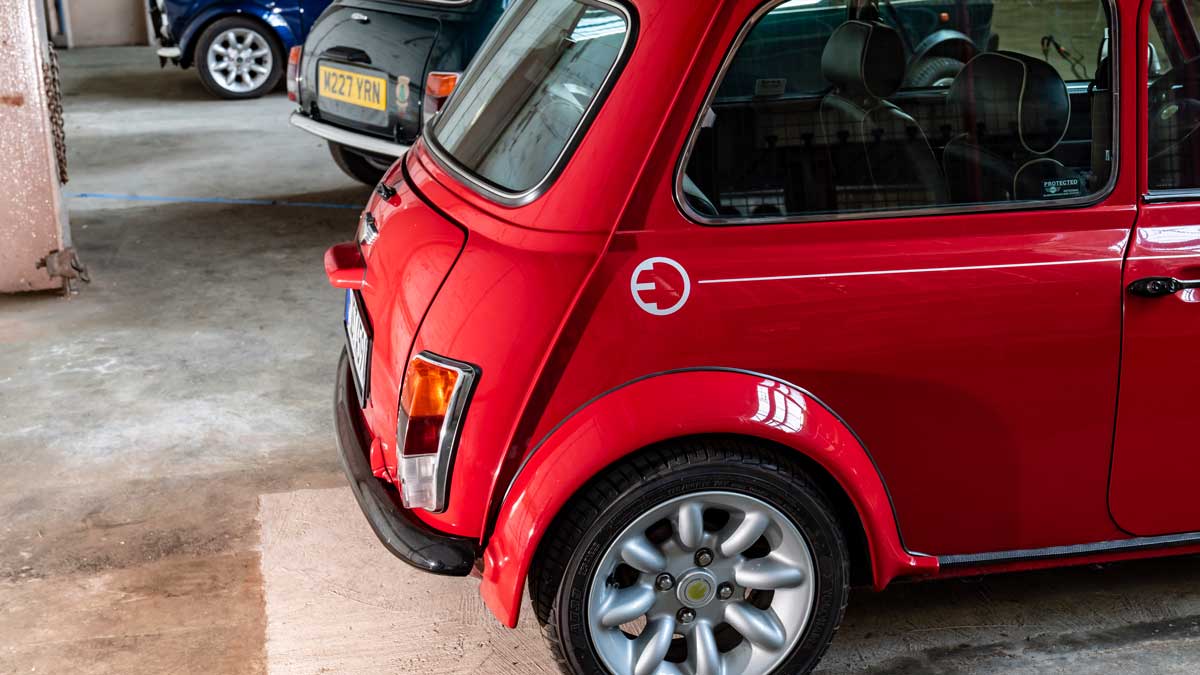 Recharged and electrifying: the classic Mini launches into the future.