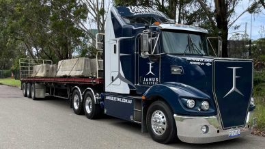 Janus unveils first electric truck for Australian east coast battery swap route