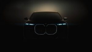 BMW teases i7 with 610km range and back row 31-inch cinema screen
