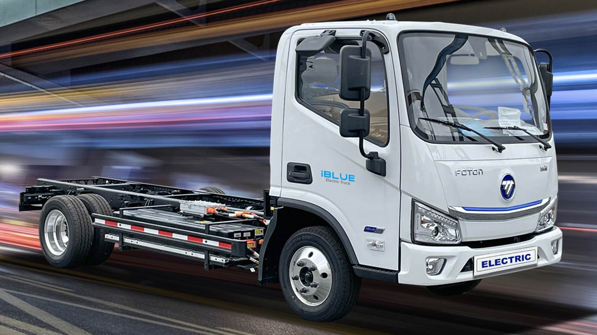iBlue electric light duty truck previewed ahead of debut