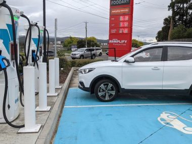 Charging at Evie Networks. Supplied