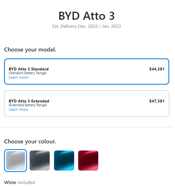 byd atto 3 wait time